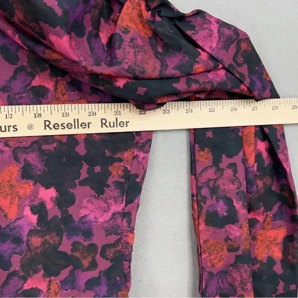 Anthropologie Samant Chauhan Blouse 2X Purple Floral Puff Square Ruched NWT - Picture 14 of 15